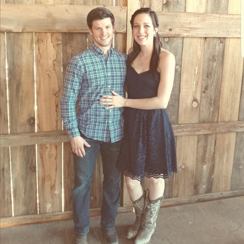 Strapless marine dress
